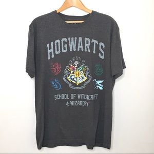 Harry Potter Hogwarts graphic tee gray size L